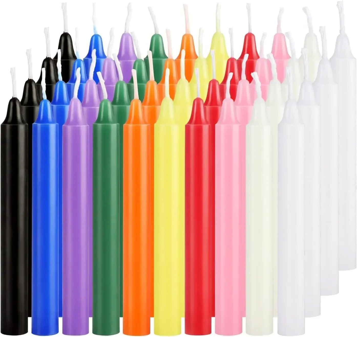 TOPLIVING 40 Pack Mini Taper Spell Candle-4 Inch Multi-Colored Candle Sticks-for Home Decor Kitchen Decor Wedding Decoration-10