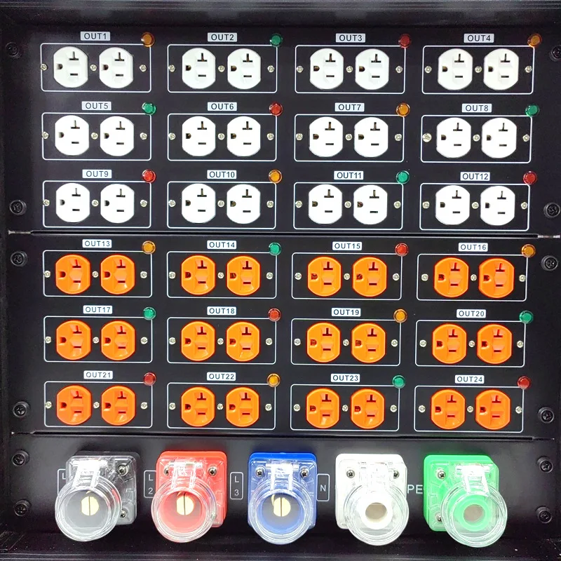 24-Way 20A Straight Through Stage Lighting Distribution Cabinet
