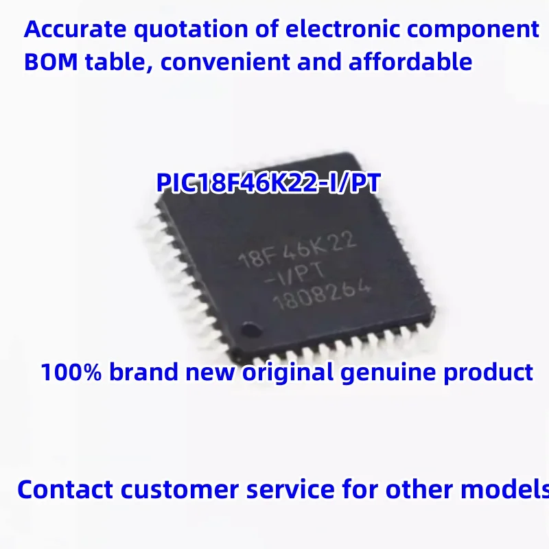 Original genuine PIC18F46K22-I/PT SMT TQFP-44 microcontroller chip MCU microcontroller