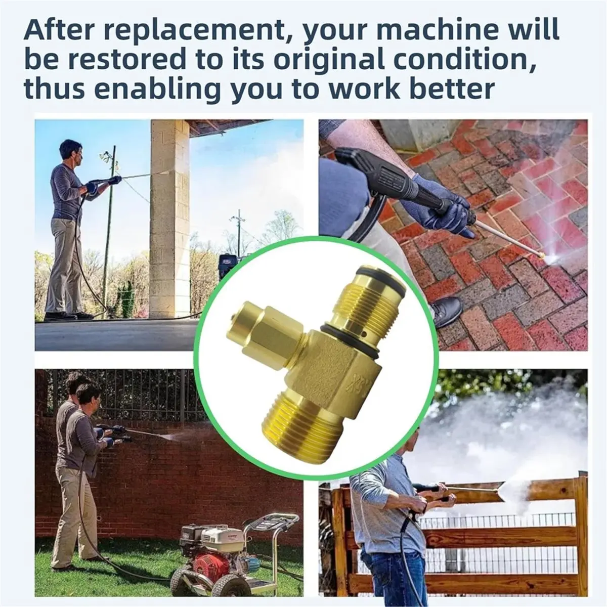 

7106264 Замена комплекта выхода воды под давлением для насосов для мойки высокого давления AAA 530001 530002 53009 530016 ‎ Латунь