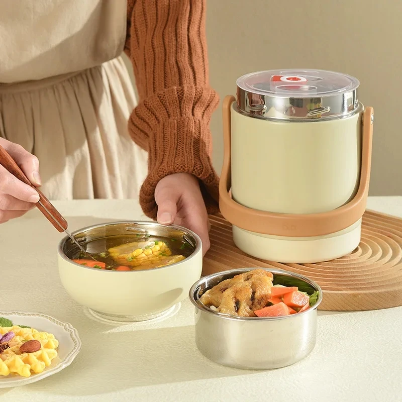 USB Electric Lunch Box Large Capacity Stainless Steel Insulation Bento for Student Office Thermal Heating Food Warmer Container view 3