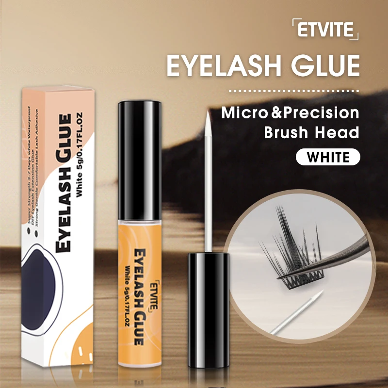 Lash Glue Korean White Glue Long Lasting Lash Glue Waterproof for Individual Cluster Lashes Glue Latex Free