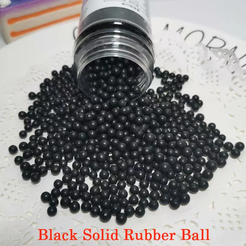 100-1000PCS  Diameter  2/2.5/3/3.5/4/4.5/~10mm Black Solid Rubber Ball Industrial DIY Parts Toy Gun Rubber Bullet Ball Accessory