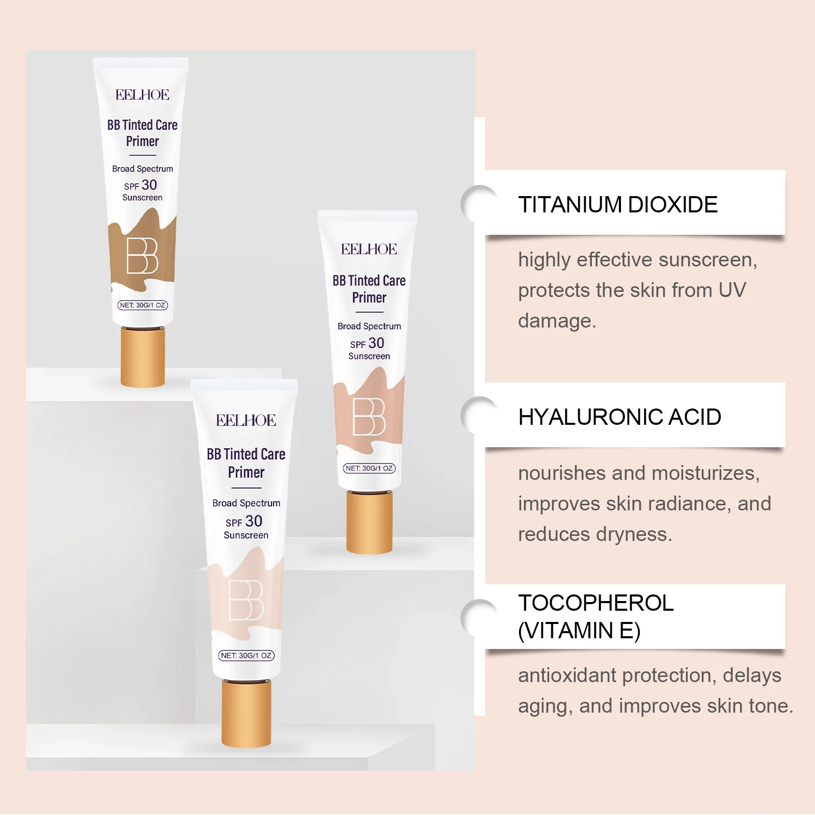 Creme BB protetor - Cobertura para manchas faciais, hidratante, proteção diária, luz hidratante colorida