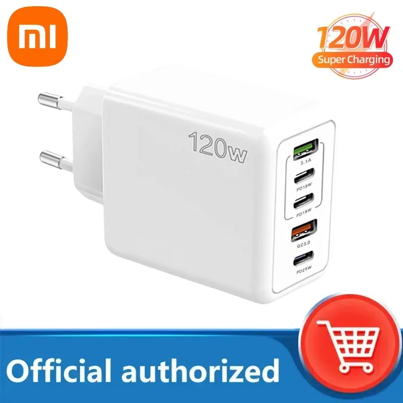 Xiaomi 120W GaN USB Charger Fast Charging Mobile Phone Chargers For Iphone 15 Pro Max Samsung Huawei Oppo Oneplus Wall Adapter