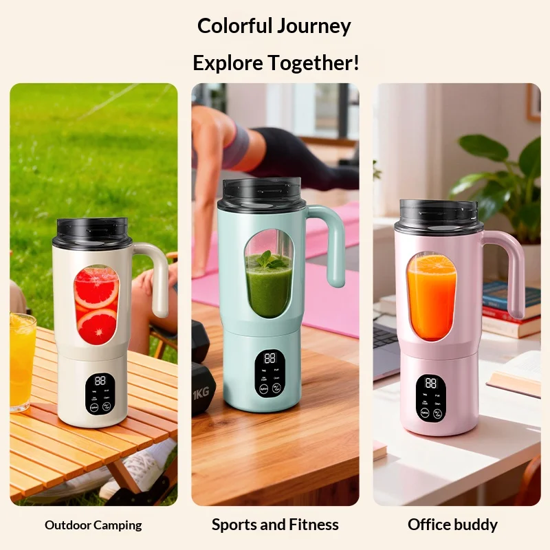 2026 New Upgrade Double Lid Juicer Cup! 580ml Large Capacity Crushable Ice, Wireless Portable Fresh Pressing And Direct Drinking