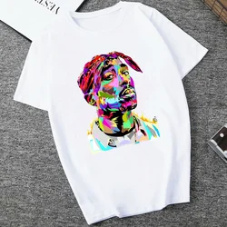 American Ripper Tupac 2pac Hip Hop Women's T Shirt Summer Short Sleeve Chewing Funny Tshirt Tops Women T-shirt Female