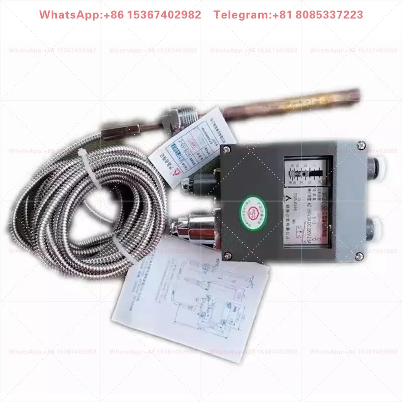 WTZK-50-C Marine Pressure Type Temperature Controller 5M Capillary 40-80℃ IP44 Waterproof Industrial Accessory
