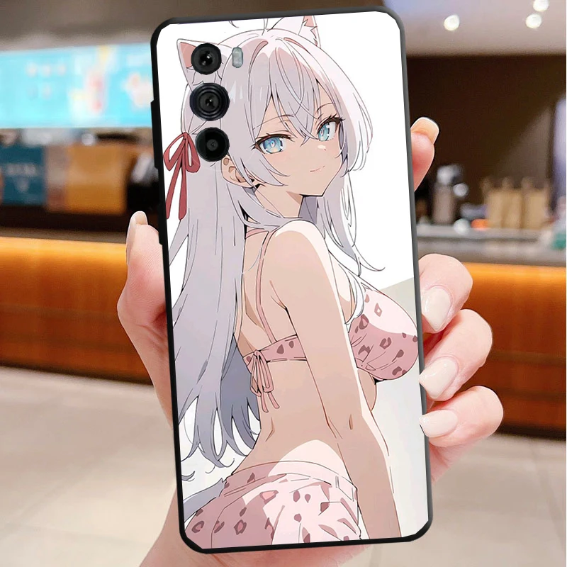 

Phone Case For Motorola Edge 50 40 Pro 60 50 40 30 Ultra Neo Fusion Moto G Play G Stylus G Power G Anime kawaii girl