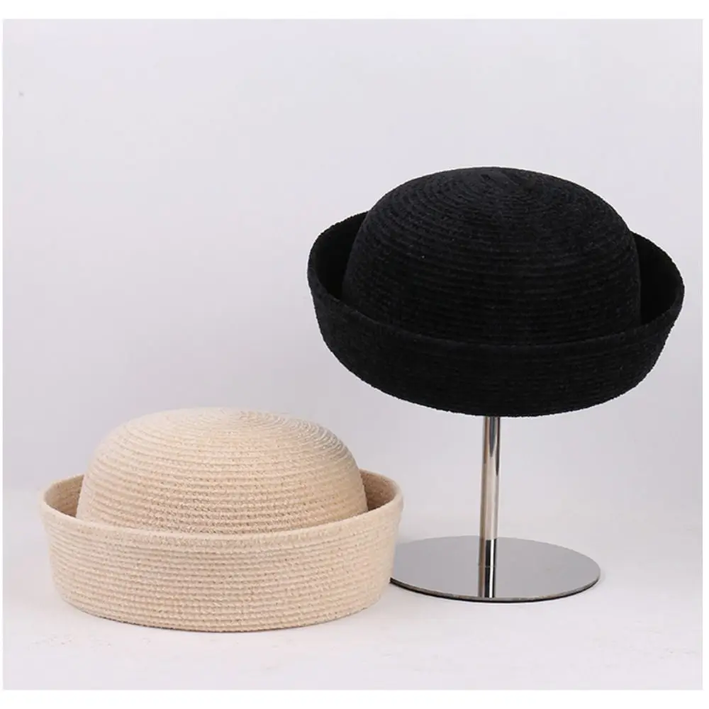 Modischer französischer Chenille-Pillbox-Hut, Fedora, Tränenform-Beret, eleganter, vielseitiger Medikamentenbox-Hut für Cocktail-Events – Detail 8