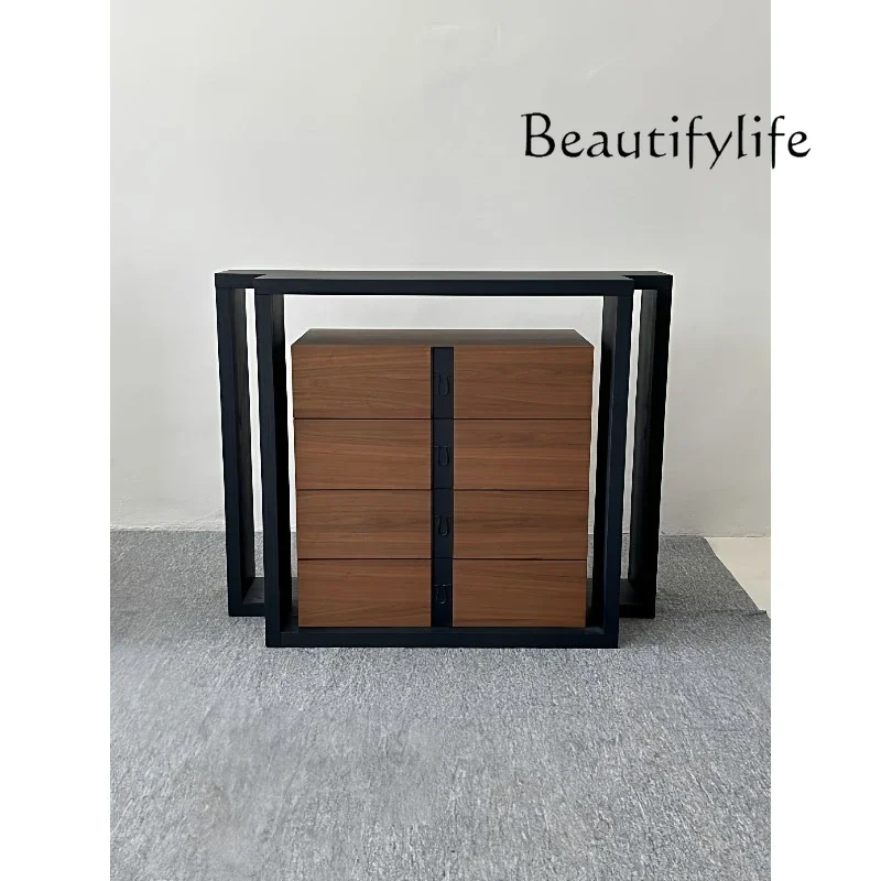 

J Y Medieval Designer Household Solid Wood Bucket Cabinet French Retro Style Creative Storage Multi-functional Storage Cabinet