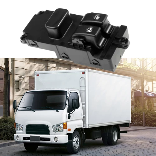 Imagen 2 del producto 1 Uds interruptor de alimentación de ventana para Hyundai HD35/HD45/HD65/HD72/HD75/HD78 camión 8 pines 13,5*5,5 cm/5,3*2,2 pulgadas piezas de automóvil negras