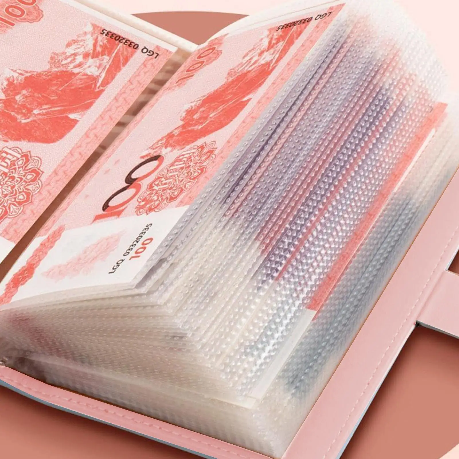 Money Saving Binder with 100 Card Slots Reusable Budget Planner Lockable Cash Organizer for Kids Adults Financial Challenge