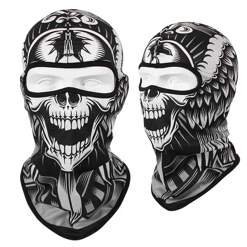 3D Skull Mask Balaclava Cap Breathable Motorcycle Riding Full Face Scarf Outdoor Men Head Cover Cycling Headgear Neck Gaiter Hat - Image 28