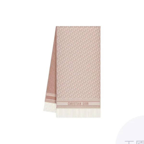 DIOR Cashmere Knit Scarves Women's Rose Pink 25CDO309I093_C420