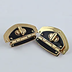 1Pcs Meetee Gold Metal Lock Clasp Turn Twist Locks Closure Snap Clip Buckles DIY Bag Purse Hardware Repair Accessories