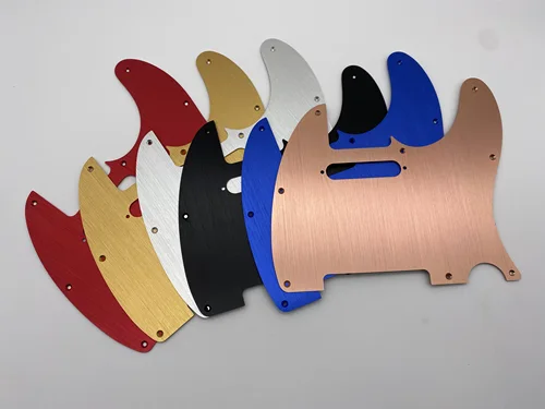 Golpeador estilo Tele anodizado de aluminio y Metal de 8 agujeros, protector de selección TL, placa antiarañazos para Telecaster, hecho en EE. UU./México