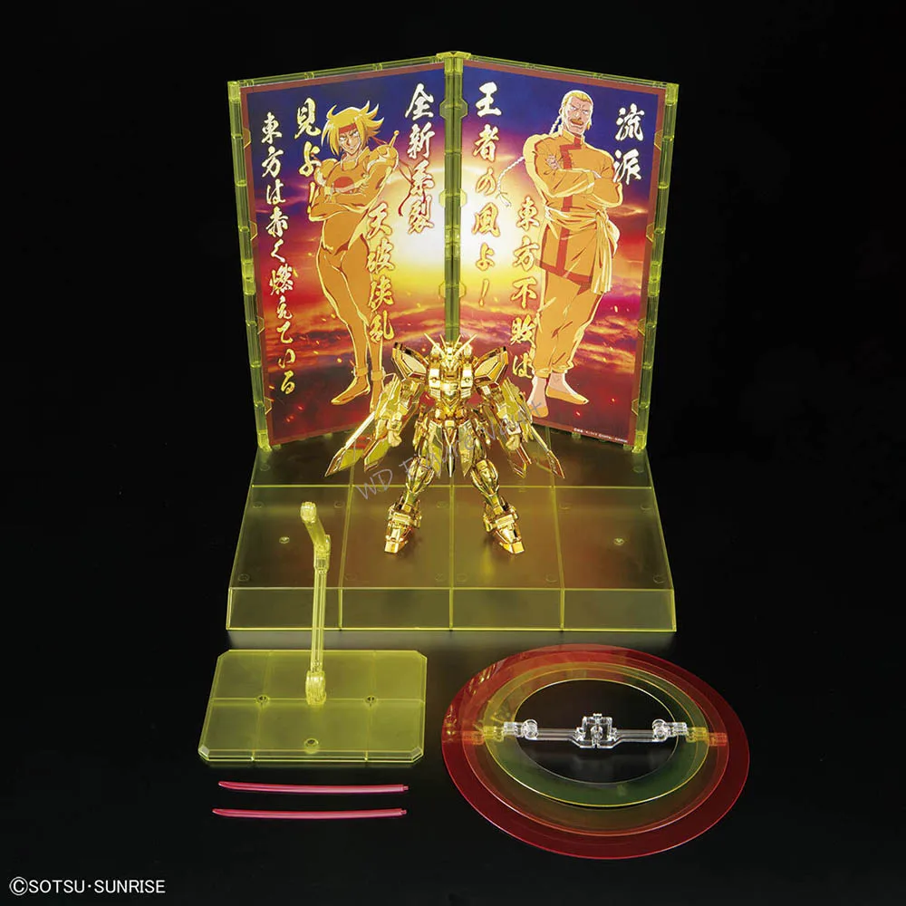 Bandai Original RG 1/144 THE GUNDAM BASE LIMITED BK-0 UNICORN GUNOAM (GOLD COATING) Anime Action Figure Assembly Model Toys Gift