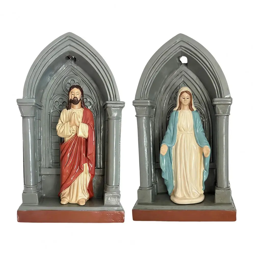 

LED Prayer Lamp Shrine Night Light Religious Hand Carved Table Lamp Spiritual Gifts for Women Men Christian