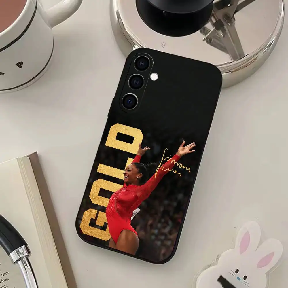 حافظة هاتف S-Simone Bil-es لهاتف سامسونج جالاكسي A73، A72، A71، A70، A53، A52، A51، غطاء أسود ناعم آخر