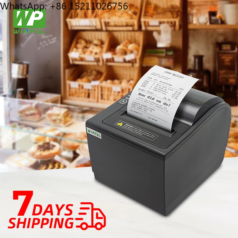 

Winpal WP-A1 3inch BT Wifi Wireless Printer Support QR CODE 80mm Thermal Receipt Printer for Restaurant Kitchen
