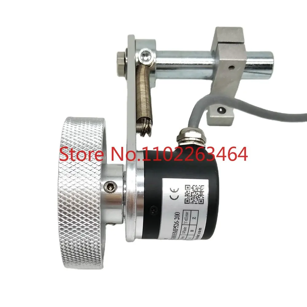 GHW38-06G200BST5-200 Length Measuring Device Non-slip Metal 200mm Perimeter Wheel Rotary Encoder With Mounting Arm