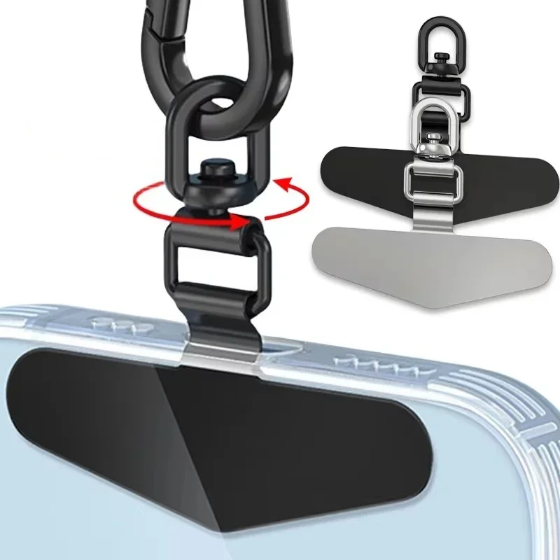 Universal Stainless Mobile Phone Lanyard Patch Gasket 360 Degree Rotatable Detachable Anti-lost Metal Tether Safety Connect Card view 3