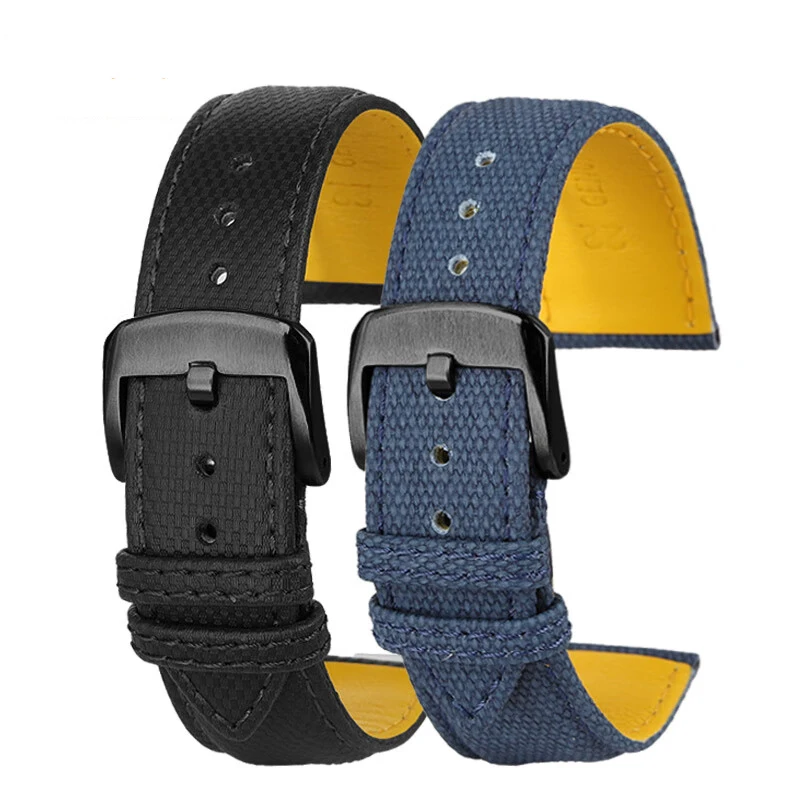 Dla Breitling Avenger Blackbird pasek do zegarka B01 Super Ocean żółty skórzany pasek do zegarka męski składana klamra ze stali nierdzewnej 22mm