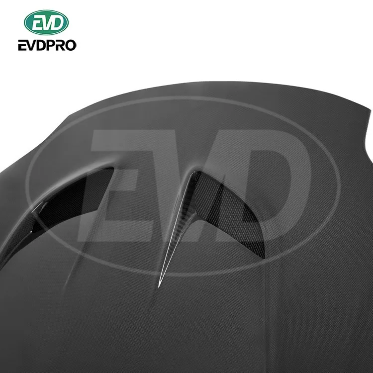 لفيراري 458 إيطاليا والعنكبوت 2011-2016 الأشرعة السوداء نمط غطاء محرك السيارة كامل من ألياف الكربون #5