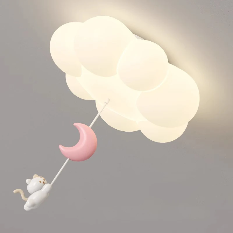 Creative Bedroom Ceiling Light with Cloud Star Moon Pendant Lamps Modern Indoor Kids Ceiling Lamps Boy Girl Baby Room Decor LED