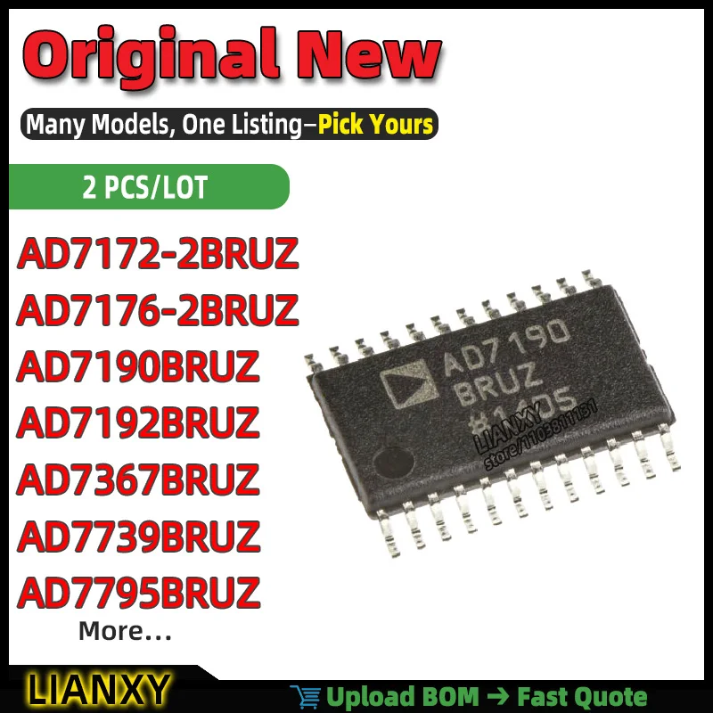 AD7192BRUZ AD7795BRUZ AD7367BRUZ AD7190BRUZ AD7172-2BRUZ AD7739BRUZ AD7176-2BRUZ AD7709BRUZ AD7329BRUZ TSSOP-24 ADC New Original