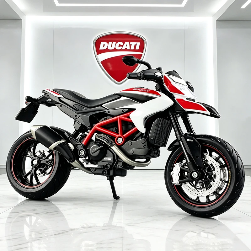 Maisto 1/12 Ducati Hypermotard SP Alloy Motorcycle Model Collection Shork-Absorber Off Road Autocycle Model