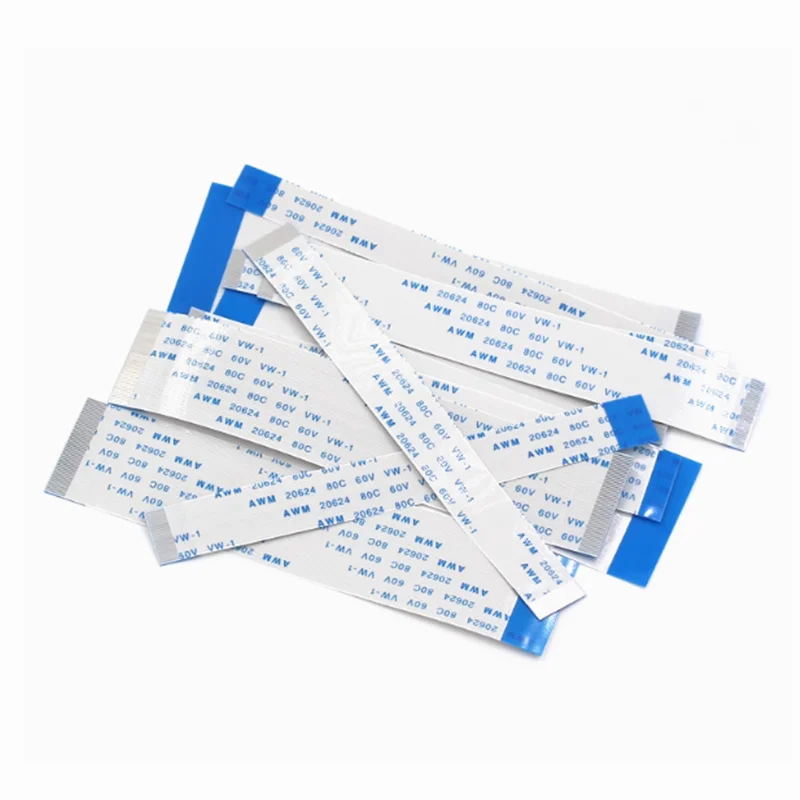 10PCS FFC/FPC Flat Flex Cable 5cm 4/6/8/10/12/14/16/18/20/22/24/26/28-60Pin Same Side 0.5mm Pitch AWM VW-1 20624 20798 80C 60V