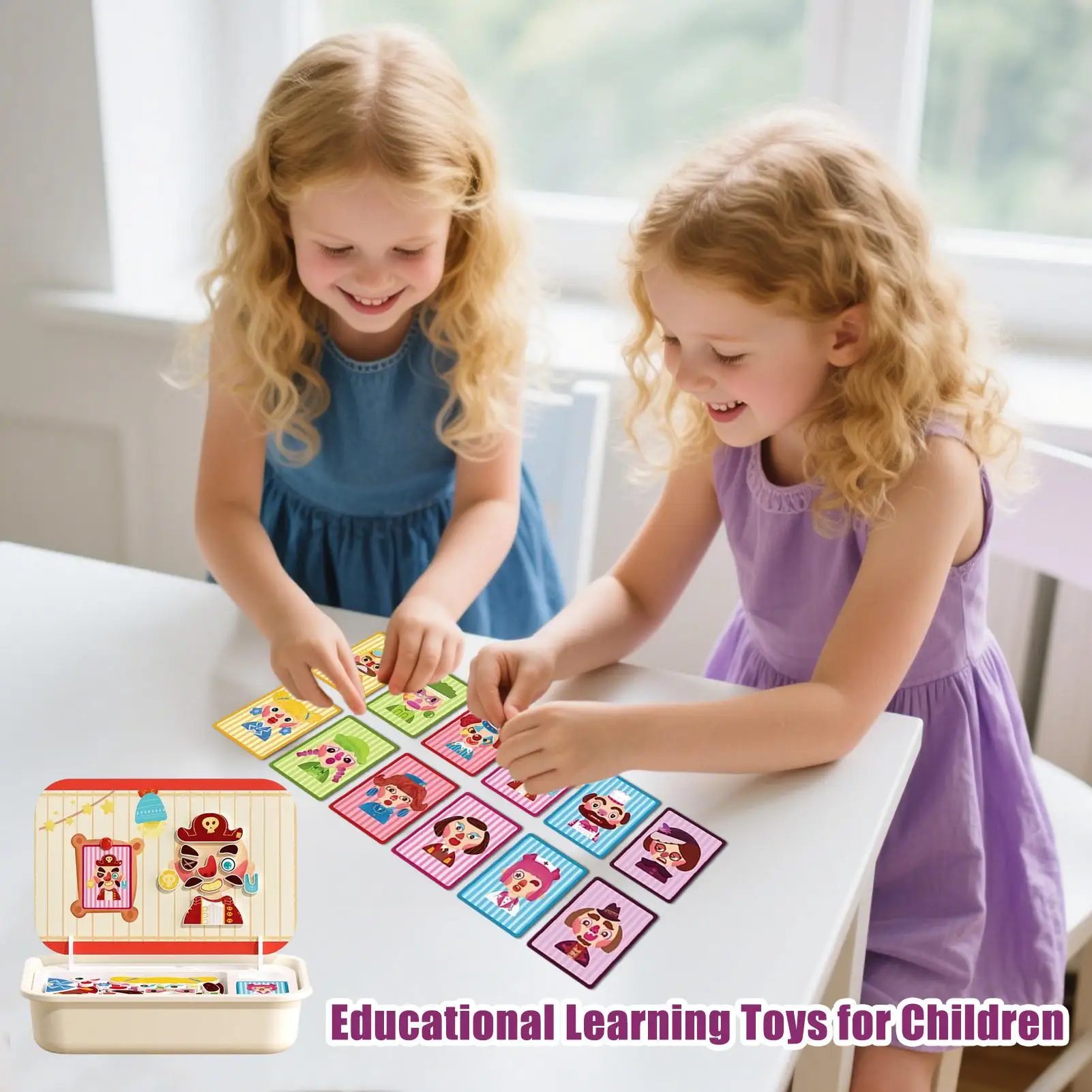 Magnet Board Puzzles Wood Magnetic Travel Puzzles With Storage Box Educational Learning Toy For Ages 3-6 Children Toddler Kid