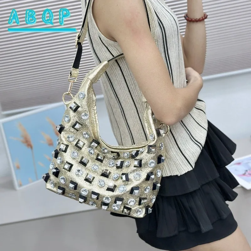 Women's Diamond-encrusted Handbag Luxury Brand Diamond-encrusted Fashion Women's Shoulder Messenger Bag Shiny Dinner Women's Bag