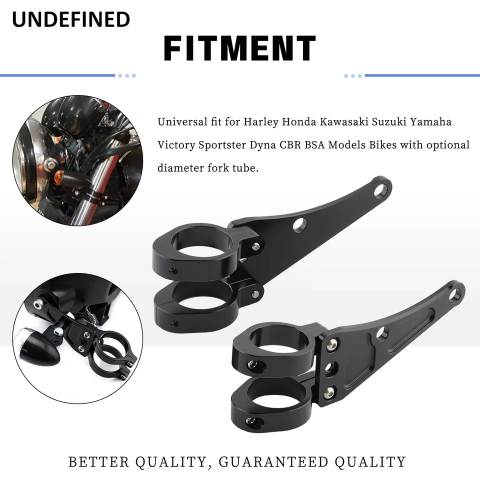 Universele Motorfiets Voorvork Mount Bracket, Keenso 2 Stks Chrome Motorfiets Koplamp Side Montage Beugel Vork Oren voor voor 35mm-41mm Vorkbuis Koplampen Universele Motorfiets Voorvork Mount Bracket, Keenso 2 Stks Chrome Motorfiets Koplamp Side Montage Beugel Vork Oren voor voor 35mm-41mm Vorkbuis Koplampen