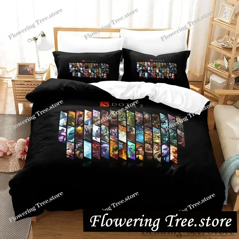 Cool Game Dota 2 Bedding Set Single Twin Full Queen King Size Bed Set Adult Kid Bedroom Duvetcover Sets Anime parure de lit Bed