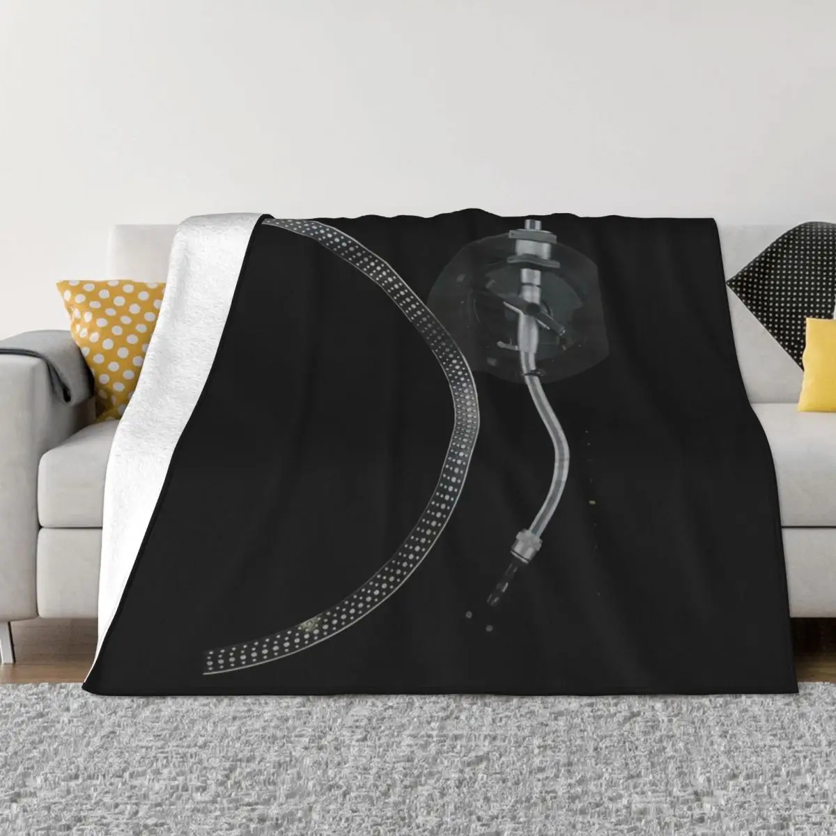 Turntable Tone Arm Platter Fashion Soft Throw Throw Blanket Plush Sofa Bedding Decoration