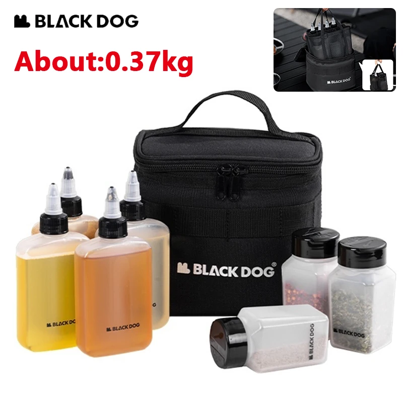 BLACKDOG Seasoning Storage Bag Outdoor Camping Picnic And Travel Portable Large Capacity Spice Condiment Bottle Set Oxford Cloth