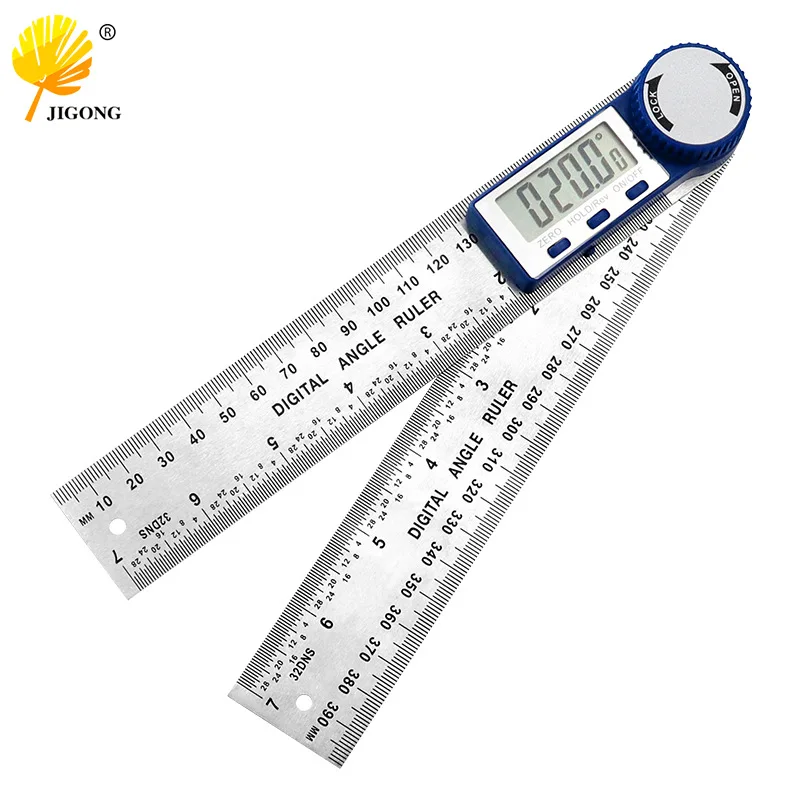 New 0-200 digital angle ruler protractor multi-purpose protractor 360 degree measurement angle ruler angle gauge tool