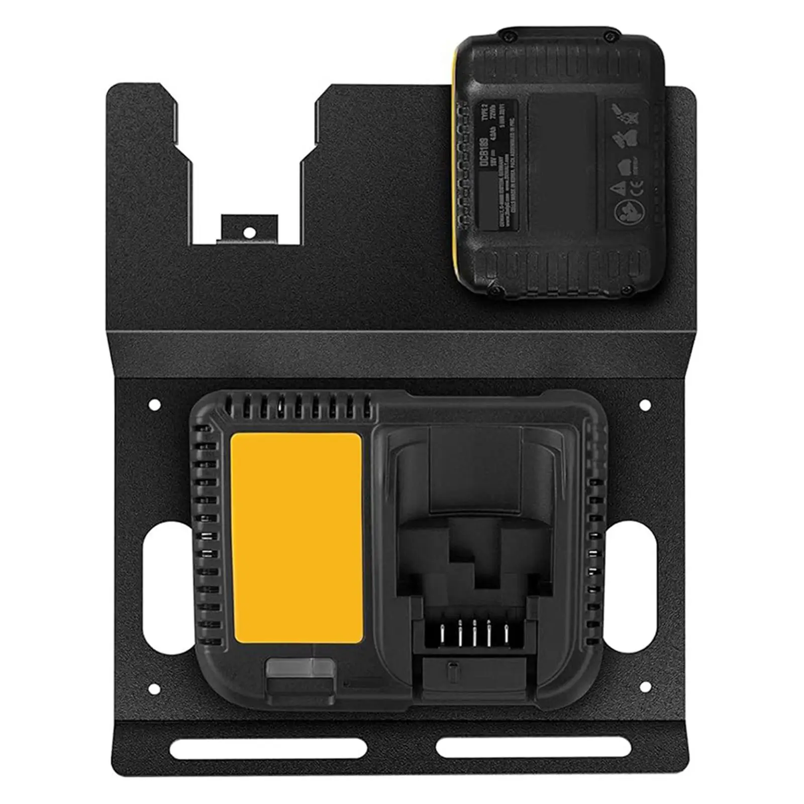 

Battery Holder Holder Save Space Hold 2 Battery Storage Organizer Rack Wall Mount for Garage Workshop Utility Cart