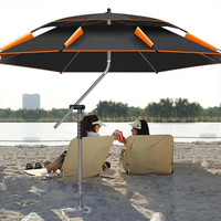 Outdoor Fishing Sunshade Umbrella 360 Degree Adjustable Clamp Beach Umbrella Anti UV Sun Parasol Fishing Waterproof Canopy