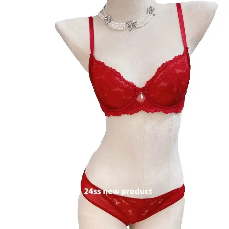 Weihnachtsgeschenkset mit Dessous, Pure Desire – kabelloses, sinnliches Dessous-Set für Größen 32–42, bietet seitlichen Halt und hebt die Brust an – MOYISU.