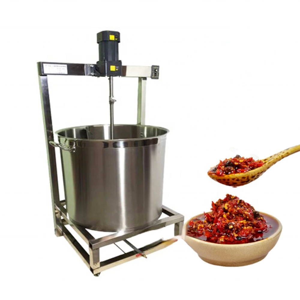 20l Dumpable Sojabohnen sauce Rühren Braten Topf Tomaten Chili Sauce Kochkessel Wok Marmelade Füllung Mischen Koch maschine mit Schaber