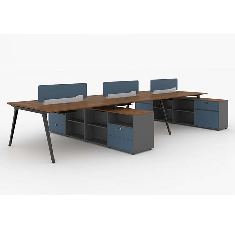 Modular Office Desk 2 4 6 Person Office WorkStation Cubicle Open Space Workstation for Staff Space