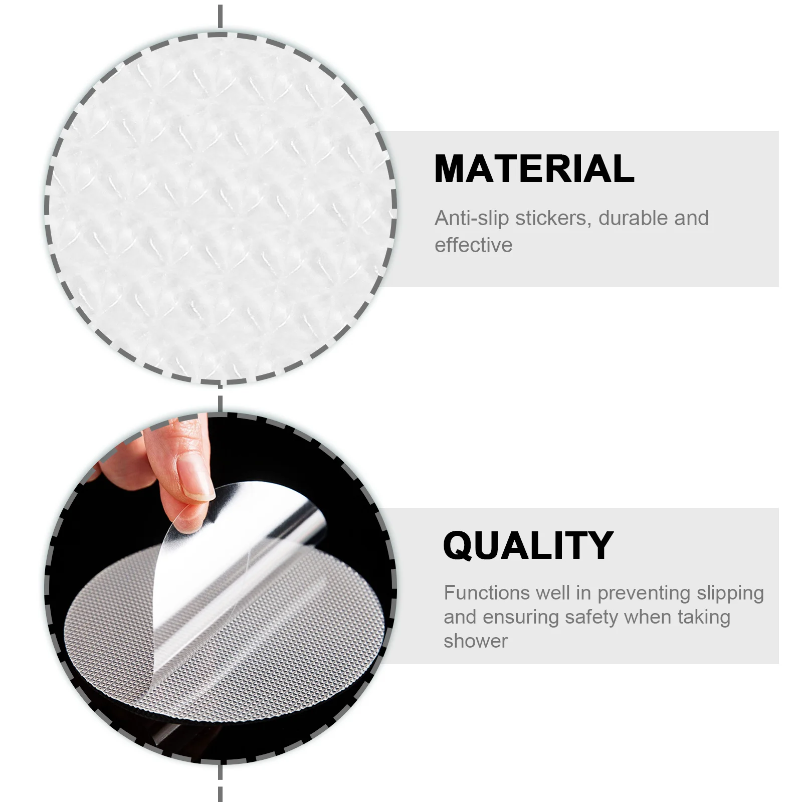 

16pcs Anti-Slip Stickers Transparent Bathroom Non-Slip Pads For Bathtub Shower Floor Step Pool Kitchen Safety Decals