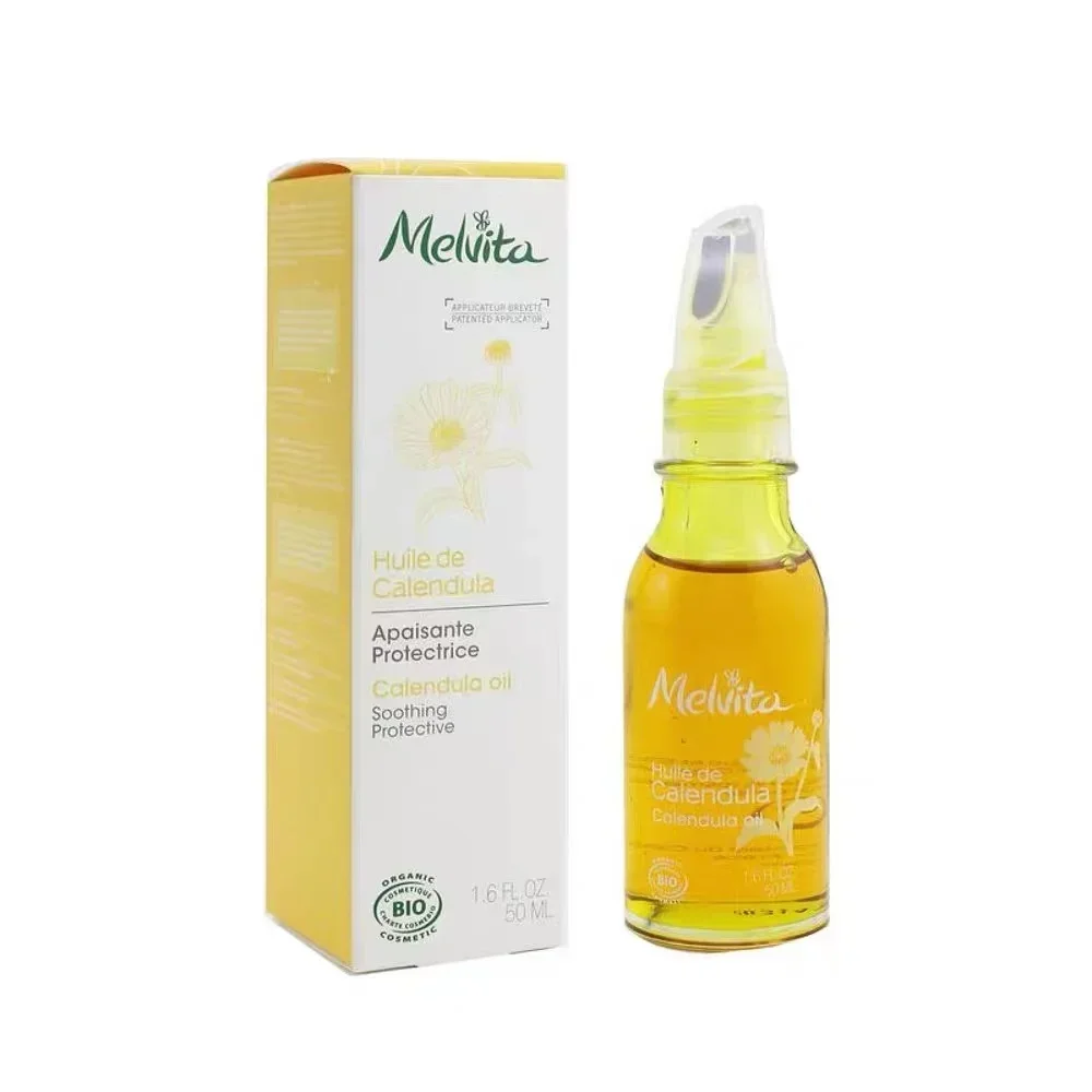 Aceite Esencial de caléndula Melvita de Francia, 50ML, reparación calmante, piel sensible y frágil, hidratante, belleza para el cuidado de la piel rara