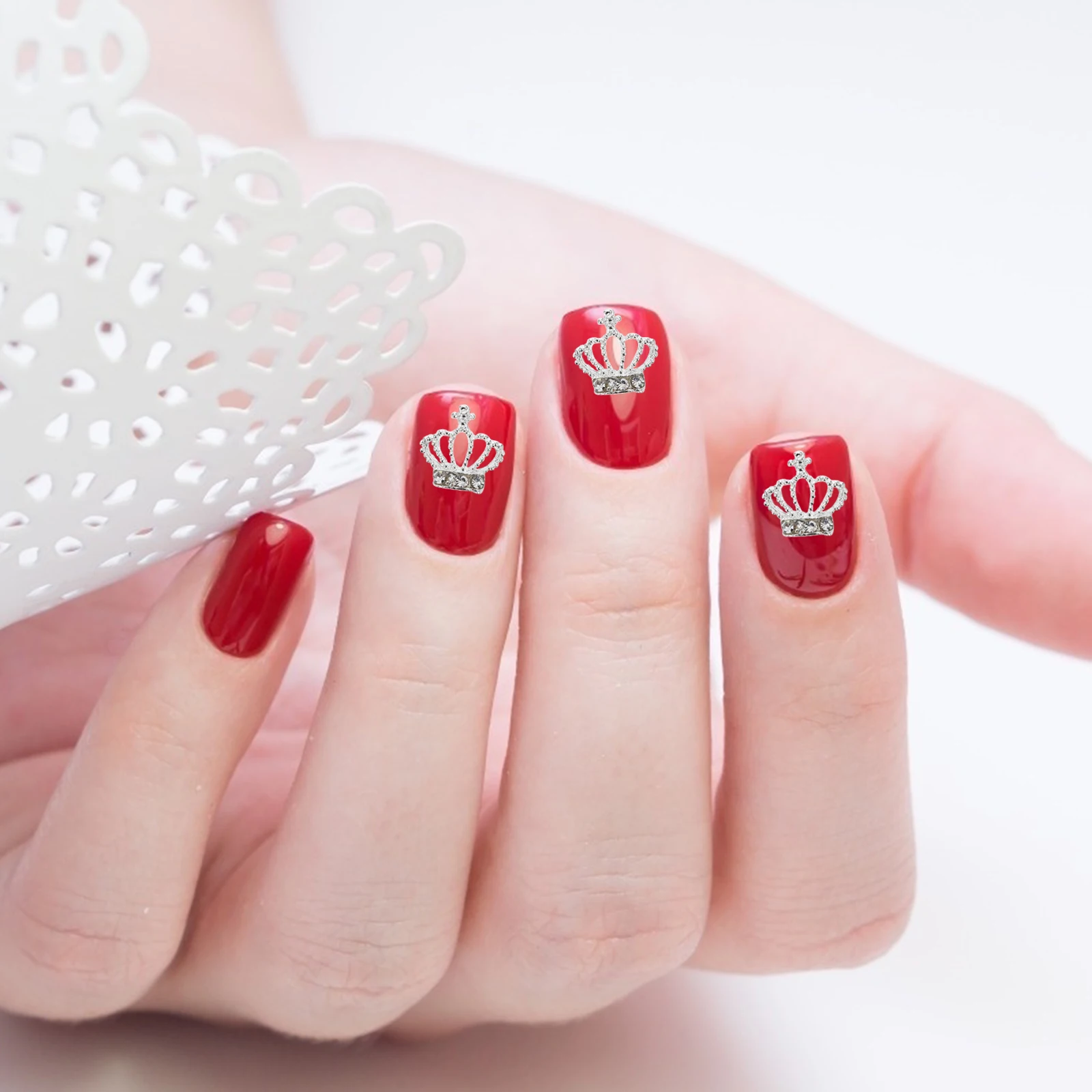 

30Pcs Sparkling Crown Rhinestones Nail Stickers Creative Nail Accessories