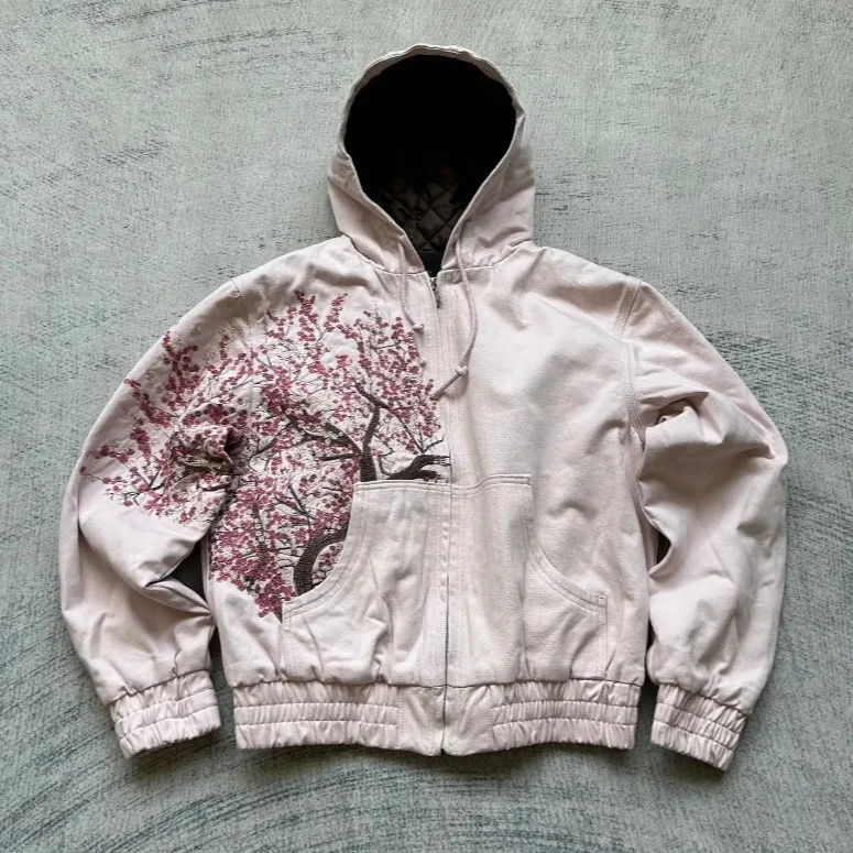 Zipper Hoodie Men and Women Street Y2K New Punk American Hip Hop Joker Pattern Fleece Padded Sweatshirt Unisex Casual Hoodie