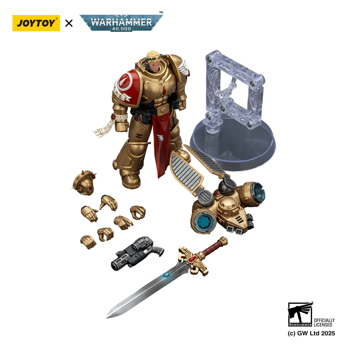 ฟิกเกอร์ JOYTOY Warhammer 40K ขนาด 1/18 บลัดแองเจิลส์ แซงกัวร์นารี การ์ด 1 ฟิกเกอร์อนิเมะ ของเล่นโมเดล